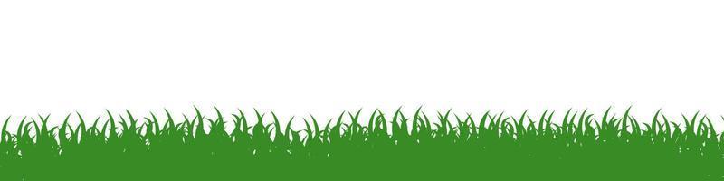 Vektor grüne Grassilhouette. Gras, der Hintergrund wiederholt. grünes Gras Silhouette Hintergrund. Vektor-Illustration