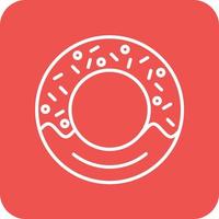 Donut-Linie runde Ecke Hintergrundsymbole vektor