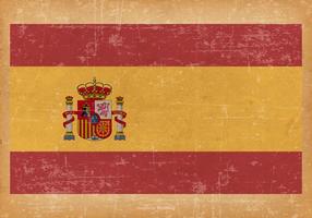 Flagge von Spanien auf Grunge Hintergrund vektor