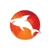 Hai-Logo-Design-Vektor. Haifischlogo für einen Verein oder eine Sportmannschaft vektor