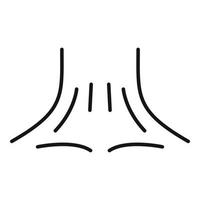 Nackenlifting-Symbol, Umrissstil vektor