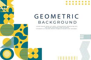 Tapete mit flachen geometrischen Formen, verschiedene Formen und Linie abstrakter flacher geometrischer Hintergrundvektor vektor