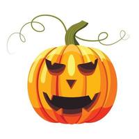 Halloween-Kürbis-Symbol, Cartoon-Stil vektor