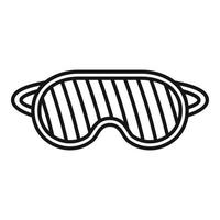 Symbol für Schlafmaske, Umrissstil vektor