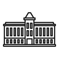 parlament arkitektur ikon, översikt stil vektor