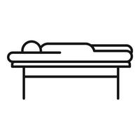 medicinsk säng ikon, översikt stil vektor