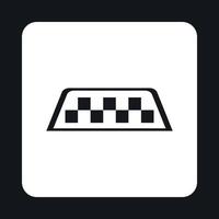Checker-Taxi-Symbol, einfacher Stil vektor