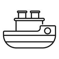 Schiffsbadespielzeug-Symbol, Umrissstil vektor