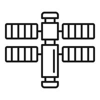 Wissenschaft Raumstation Symbol Umrissvektor. Mars-Erkundung vektor