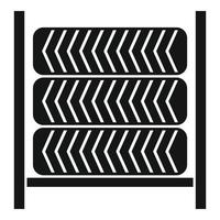 Reifenregal-Symbol, einfacher Stil vektor
