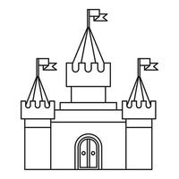 Festungssymbol im Umrissstil vektor