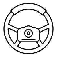 hastighet styrning hjul ikon, översikt stil vektor