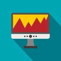 Finanzdiagramm das Symbol für den Computermonitor vektor