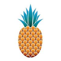 Dessert-Ananas-Symbol, Cartoon-Stil vektor