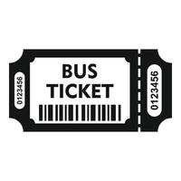 Pay-Bus-Ticket-Symbol, einfachen Stil vektor