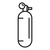 Symbol für Sauerstofftank, Umrissstil vektor