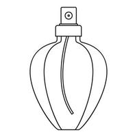 weibliches Parfüm-Flakon-Symbol, Umrissstil vektor