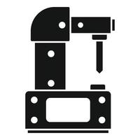 Symbol für Stahlfräsmaschine, einfacher Stil vektor