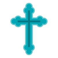 kristen korsa ikon, platt stil vektor