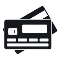 Kreditkartensymbol, einfacher Stil vektor