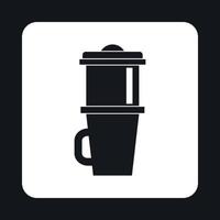 Tasse für Kaffee-Symbol, einfachen Stil vektor