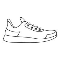 atletisk sko ikon, översikt stil vektor