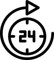 24-Stunden-Vektorsymbol vektor