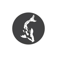 Koi-Fisch-Logo-Vektor-Illustration vektor