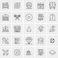 25 universelle Business-Icons Vektor kreative Icon-Illustration zur Verwendung in Web- und Mobilprojekten