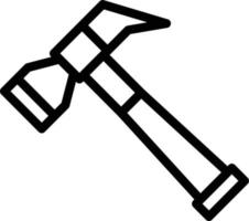 Hammer Liniensymbol vektor