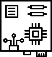 Mainboard-Liniensymbol vektor