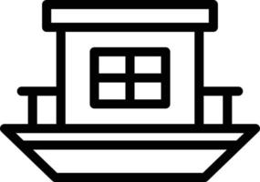Symbol für die Hausbootlinie vektor