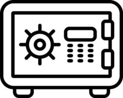 Symbol für die Safebox-Linie vektor