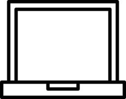 Symbol für Laptop-Bildschirmzeile vektor