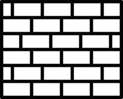 Brickwall-Liniensymbol vektor