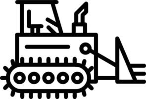 Symbol für Bulldozer-Linie vektor