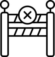 Symbol für die Barrierelinie vektor