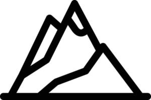 Berge Liniensymbol vektor