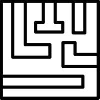 labyrint linje ikon vektor