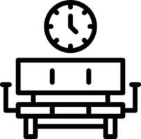 Wartezimmer-Liniensymbol vektor