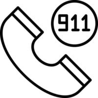 Symbol für 911-Linie vektor