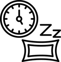 Symbol für die Schlafzeitlinie vektor