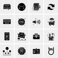 16 universelle Business-Icons Vektor kreative Icon-Illustration zur Verwendung in Web- und Mobilprojekten