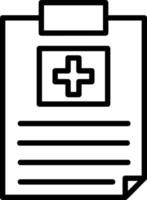 Liniensymbol für Gesundheitsbericht vektor