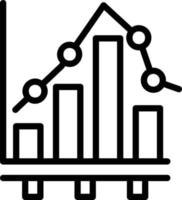 Balkendiagramm-Liniensymbol vektor