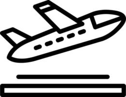 Symbol für die Abfluglinie vektor