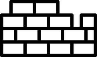 Brickwall-Liniensymbol vektor