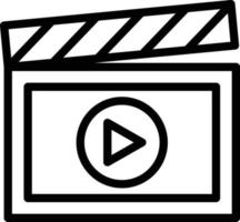 Symbol für die Videoerstellungslinie vektor