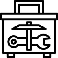 Toolbox-Liniensymbol vektor