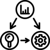 Symbol für die Projektschemalinie vektor